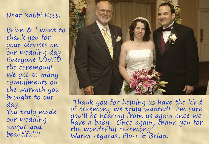 Rabbi Roger with Flori and Brian