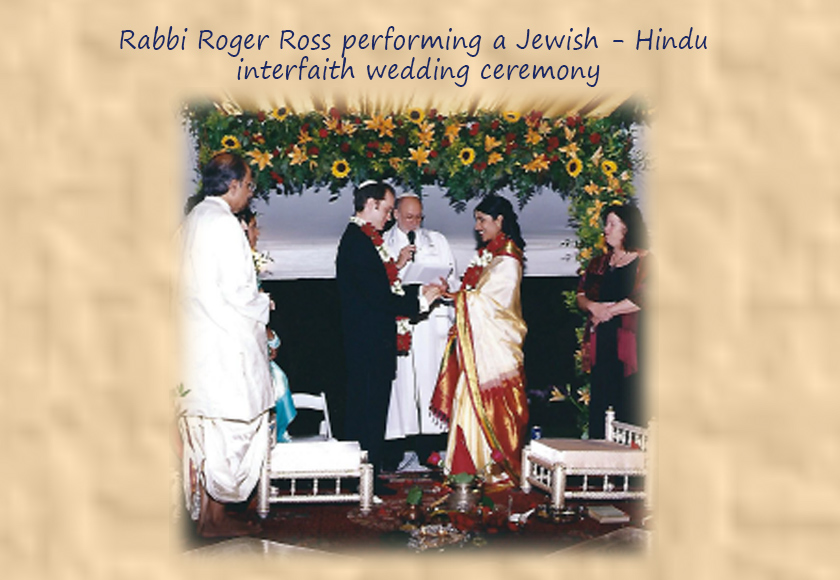 Rabbi Roger Doing a Jewish Hindu interfaith wedding